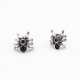 PO-303 Insect Spider Earrings with Black Stone