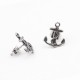 PO-307 Earrings  Anchor Silver in Stainless Steel Ideal Gift