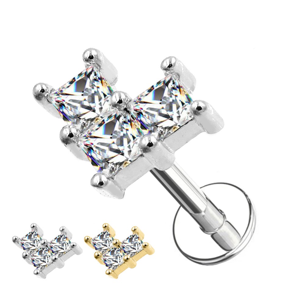 PC-069 Cartilage Studs Crystal Heart