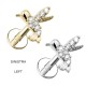 PC-071  Cartilage Bird studs with crystals