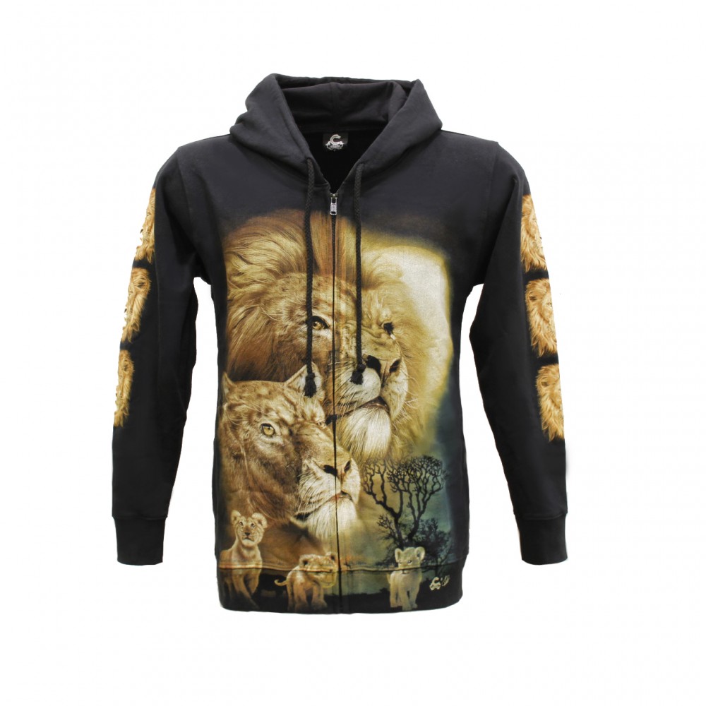 H-A324 Hoodie with Lion Glow in the Dark