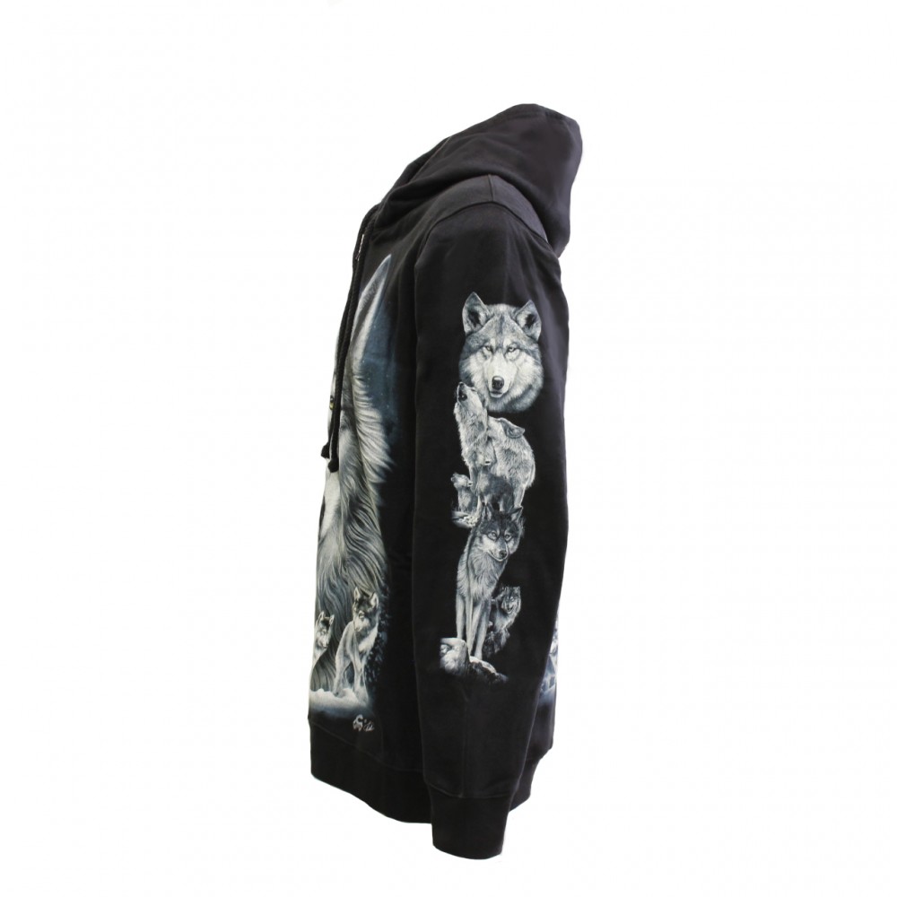 H-A359 Hoodie with wolf Glow in the Dark