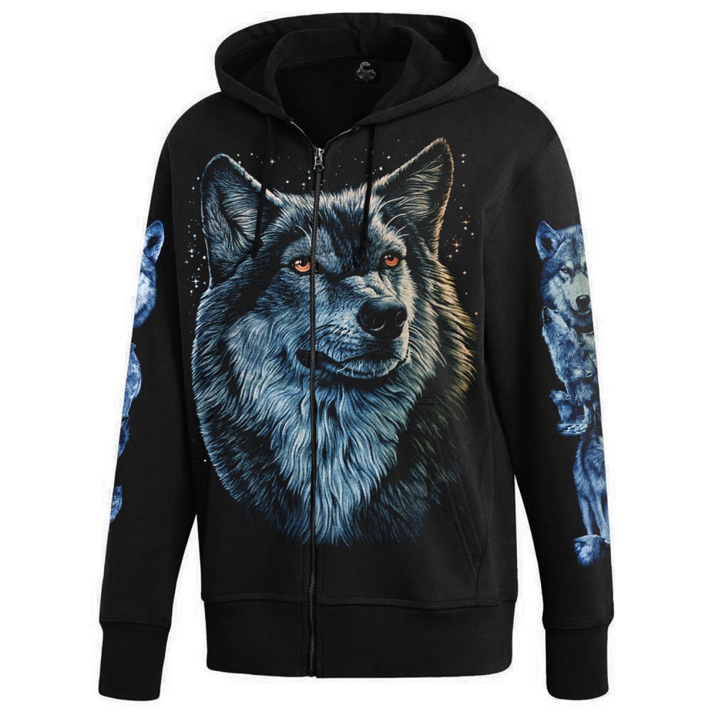 H-A635 Hoodie Wolf Glow in the Dark