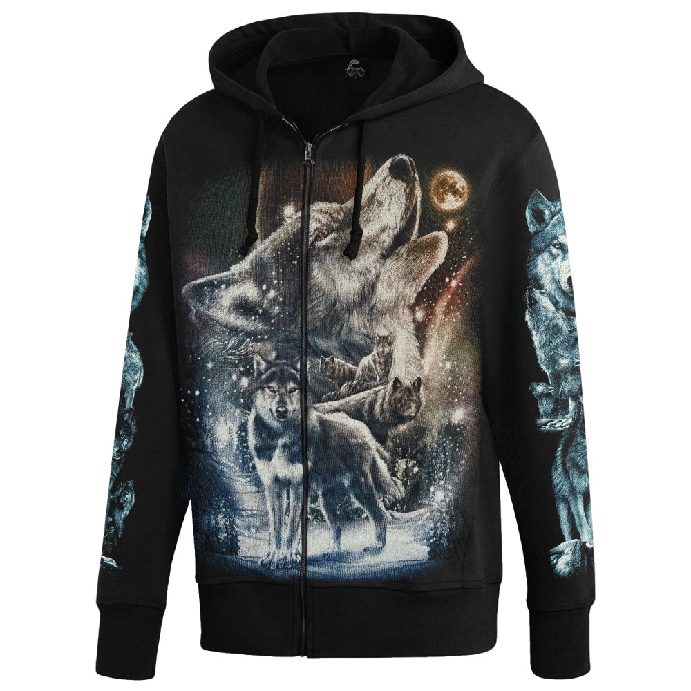H-A720 Hoodie with wolf Glow in the Dark