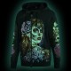 H-F167 Hoodie with Tatto Girl Glow in the Dark