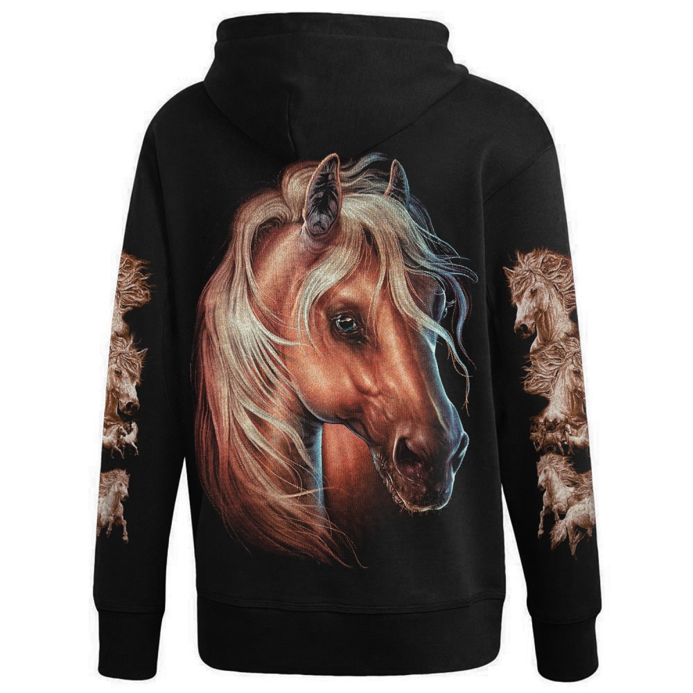 H-OD328 Hoodie with Horse Glow in the Dark