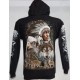 H-4233 Hoodie Wolf and Indian Man