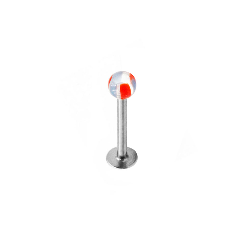 PC-036 Labret with Red and White Ball
