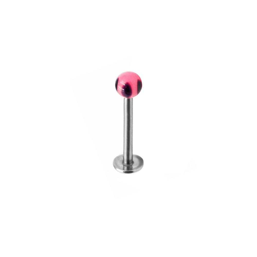 PC-037 Labret with Pink and Black Ball