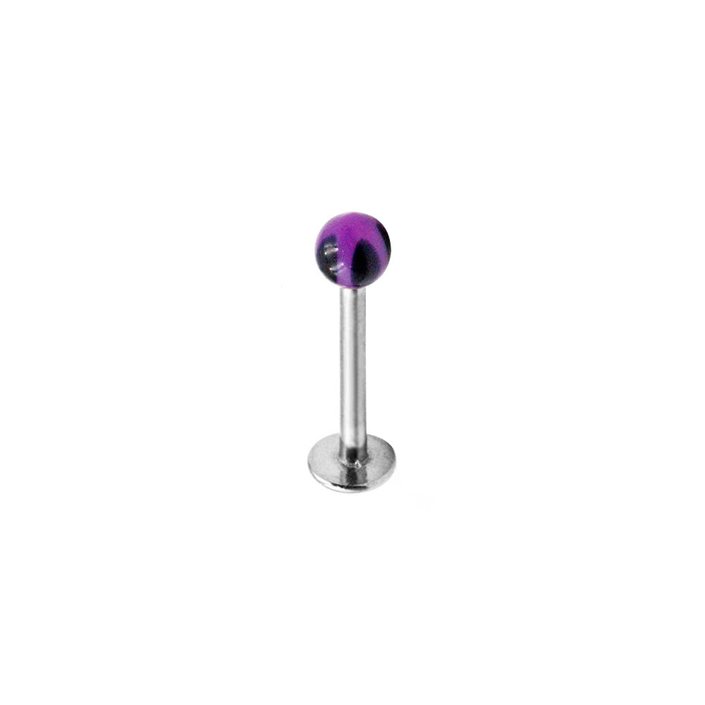 PC-038 Labret with Violet and Black Ball