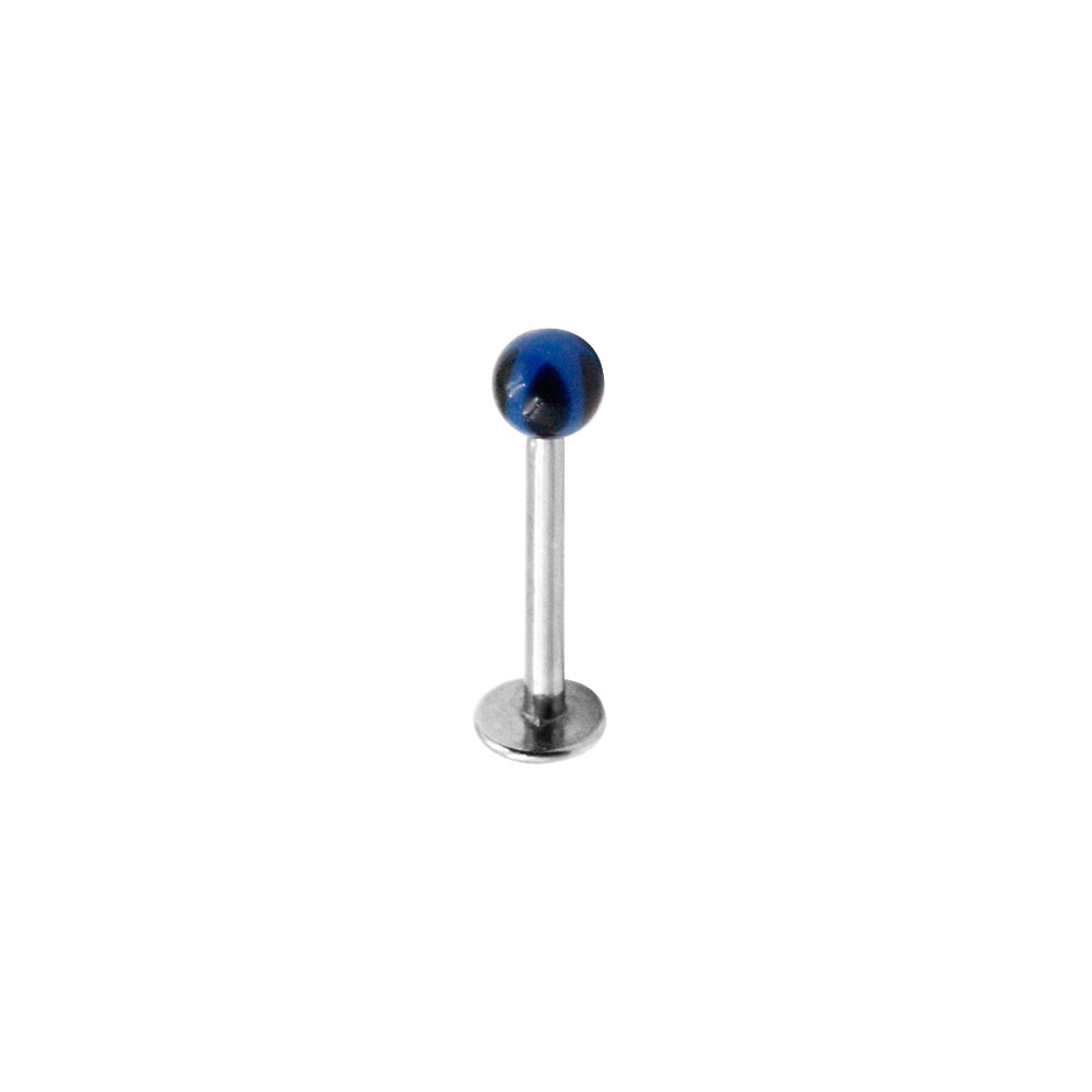 PC-039 Labret with Blue and Black Ball