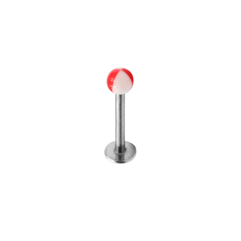 PC-047 Labret with White and Red Ball