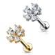 PC-058 Cartilage Stud Flower with Crystal