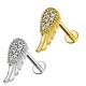 PC-061 Cartilage Stud Wing with Crystal