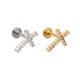 PC-062 Cartilage Stud Cross with Crystal