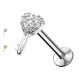PC-094 Piercing Labret Heart and Key
