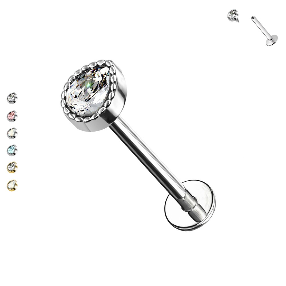 PC-096A Piercing Labret Drop of water