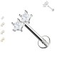PC-108 Piercing Labret con STELLE Cristalli