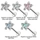 PC-114 Piercing Labret with Crystal Flower
