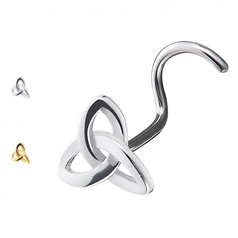PB-076 Stud Naso a Forma di Triquetra