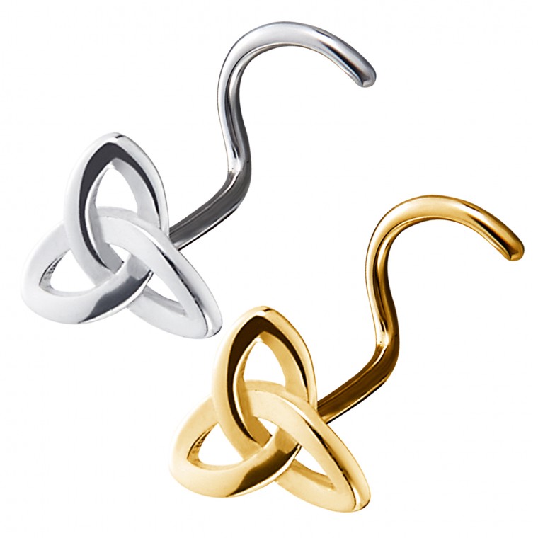 PB-076 Stud Naso a Forma di Triquetra