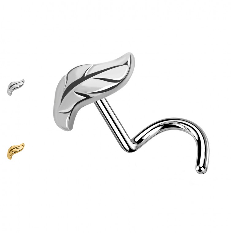 PB-078 Stud Naso a Forma di Foglia