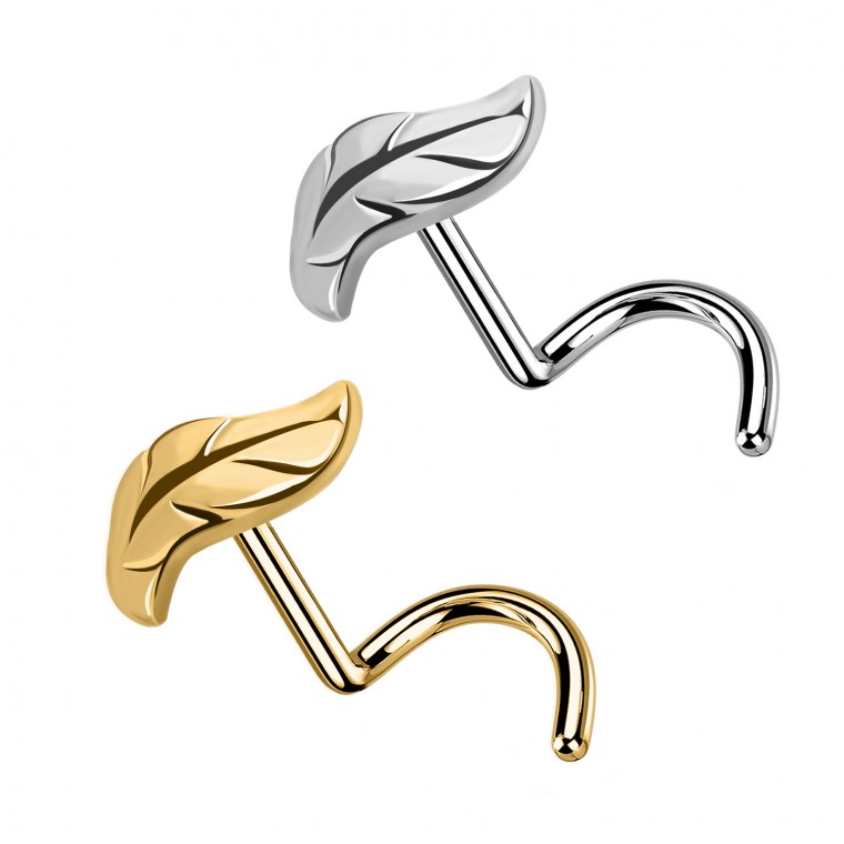 PB-078 Stud Naso a Forma di Foglia