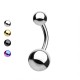 PD-007 Piercing Ombelico Basic con Palline 5/8 mm