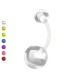 PD-019 Navel Banana Piercing in Transparent Teflon/Acrylic In Different Colors