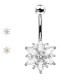 PD-117 Navel Piercing with Opal Flower Crystal PD-117 Navel Piercing with Opal Flower Crystal