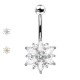 PD-117 Piercing Ombelico a Forma Cristallo Fiore