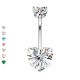 PD-216 Navel Piercing with Crystal   Push-in