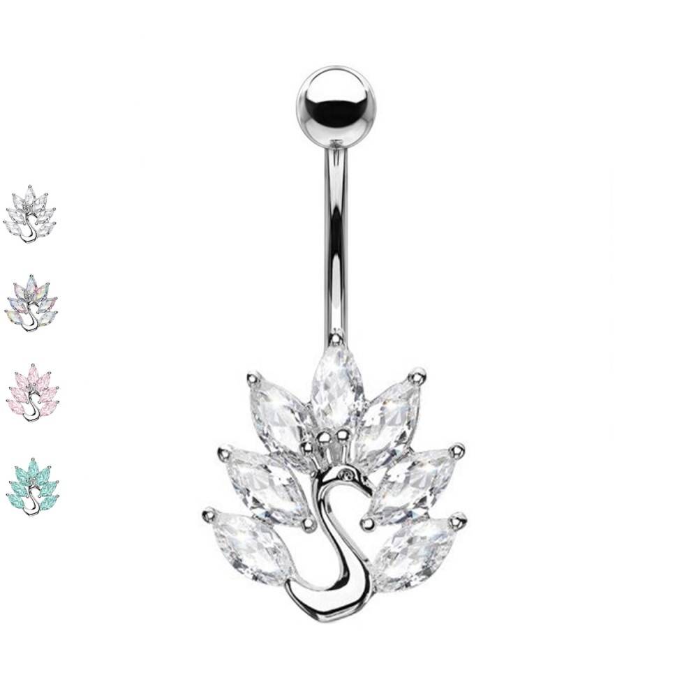 PD-168A Piercing Banana Belly Button Peacock PD-168A Piercing Banana Belly Button Peacock