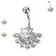 PD-213 Navel Piercing  with Chamomile Crystal