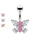 PD-215 Belly button piercing with butterfly