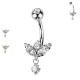 PD-219 Navel Piercing with Pendente Cristalli PD-219 Navel Piercing with Pendente Cristalli