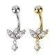 PD-219 Navel Piercing with Pendente Cristalli PD-219 Navel Piercing with Pendente Cristalli