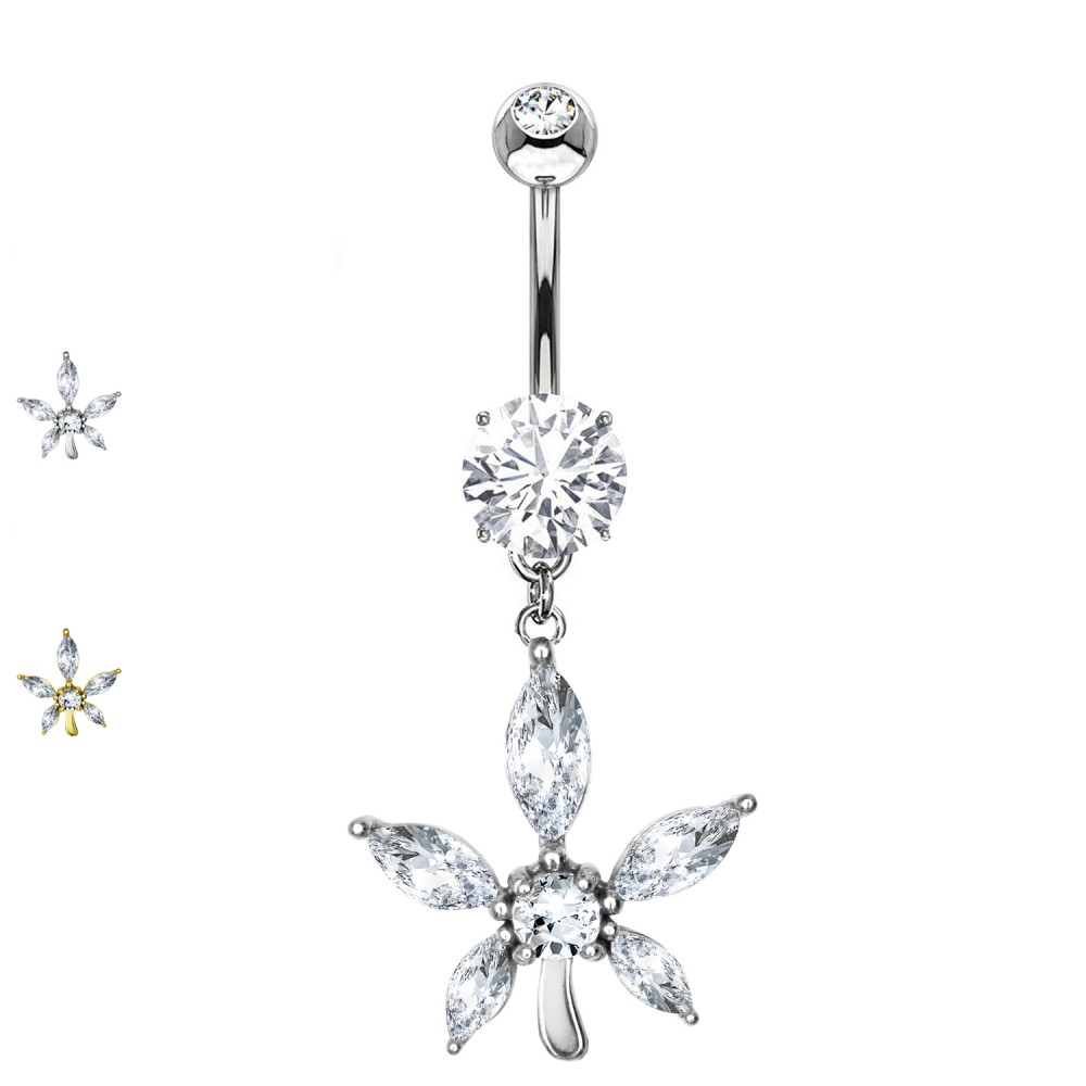 PD-220 Navel Piercing with Pendente