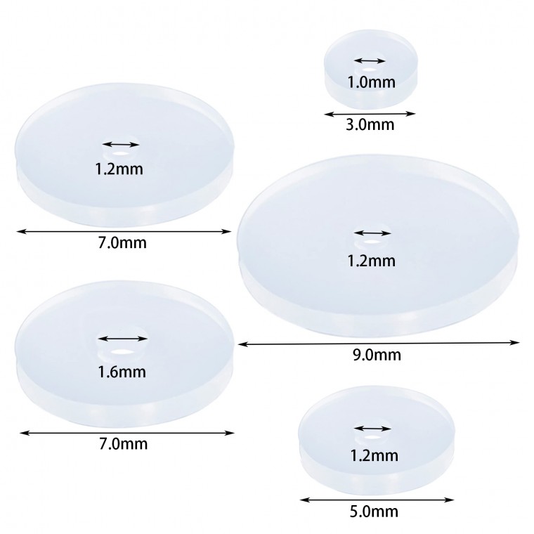 PGS-040 Dischi Piercing Flessibili in Silicone Sterile