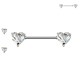 PL-110 Nipple Barbell with Heart Crystals