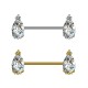 PL-112 Nipple Barbell with Crystals