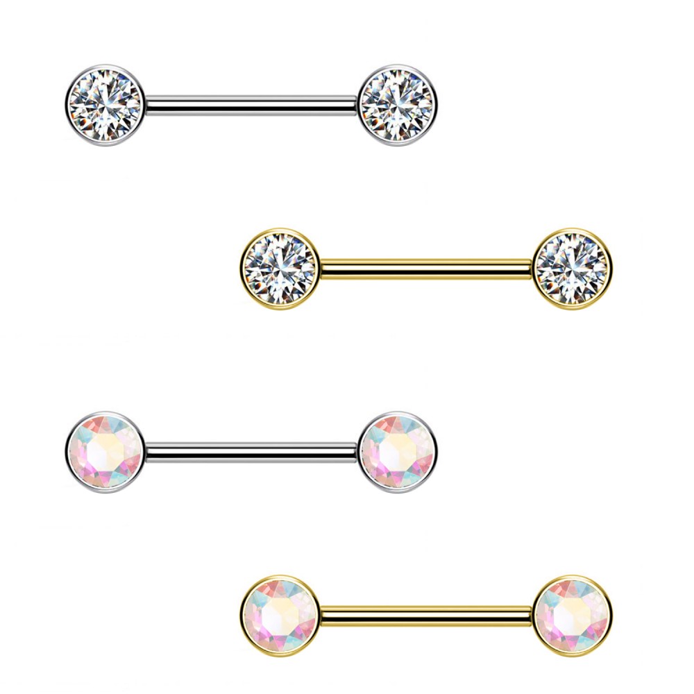 PL-114 Barbell Capezzolo senza Fili con Cristallo INTERNA PL-114 Barbell Capezzolo senza Fili con Cristallo INTERNA