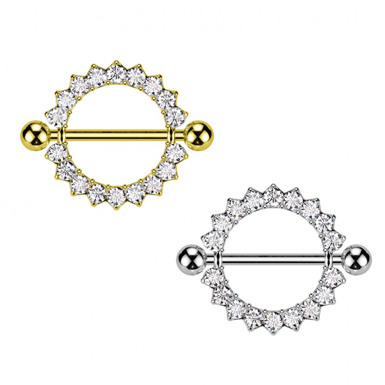 PL-113 Barbell Capezzolo con  Cristalli PL-113 Barbell Capezzolo con  Cristalli