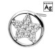 POS-003 925 Silver Star Earrings with Crystals