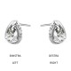 POS-004 925 Silver Star Earrings with Crystals