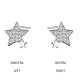 POS-005 925 Silver Star Earrings with Crystals