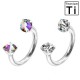 PWY-047 CIRCULAR TITANIUM BARBELL WITH TWO CRYSTALS