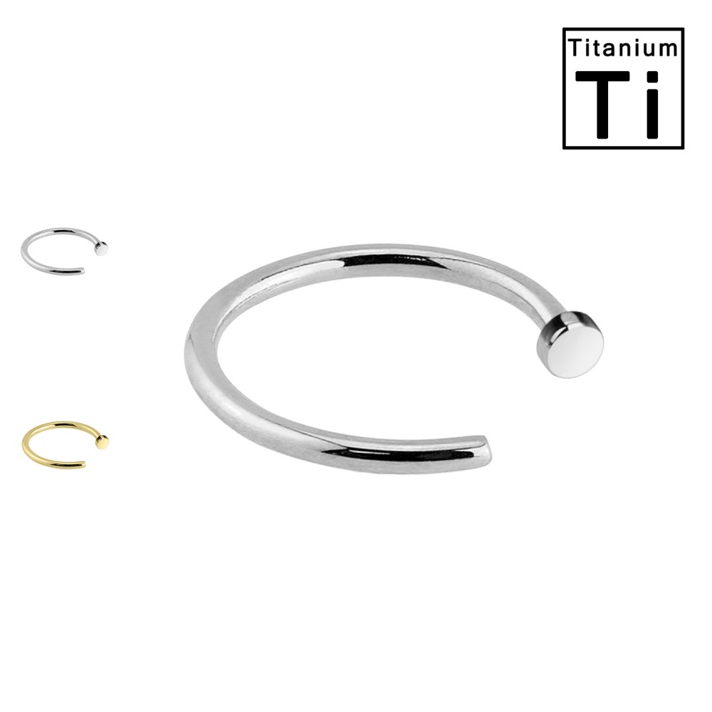 PWB-004 Nose Ring Basic Titanium
