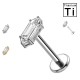 PWC-253 PWC-253 Piercing Labret in Titanio con Cristallo Rettangolare PWC-253 PWC-253 Piercing Labret in Titanio con Cristallo Rettangolare