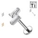 PWC-269 Piercing Labret in Titanio a Doppia Barra con Cristalli Rettangolari PWC-269 Piercing Labret in Titanio a Doppia Barra con Cristalli Rettangolari